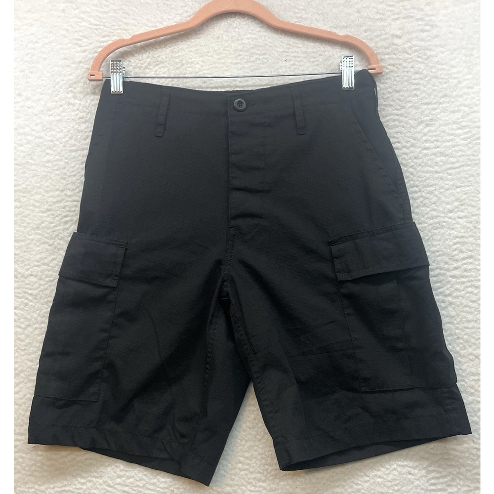 Rapdom Tactical Gear Shorts Mens 30 Black Ripstop Cargo Utility Outdoor Hiking